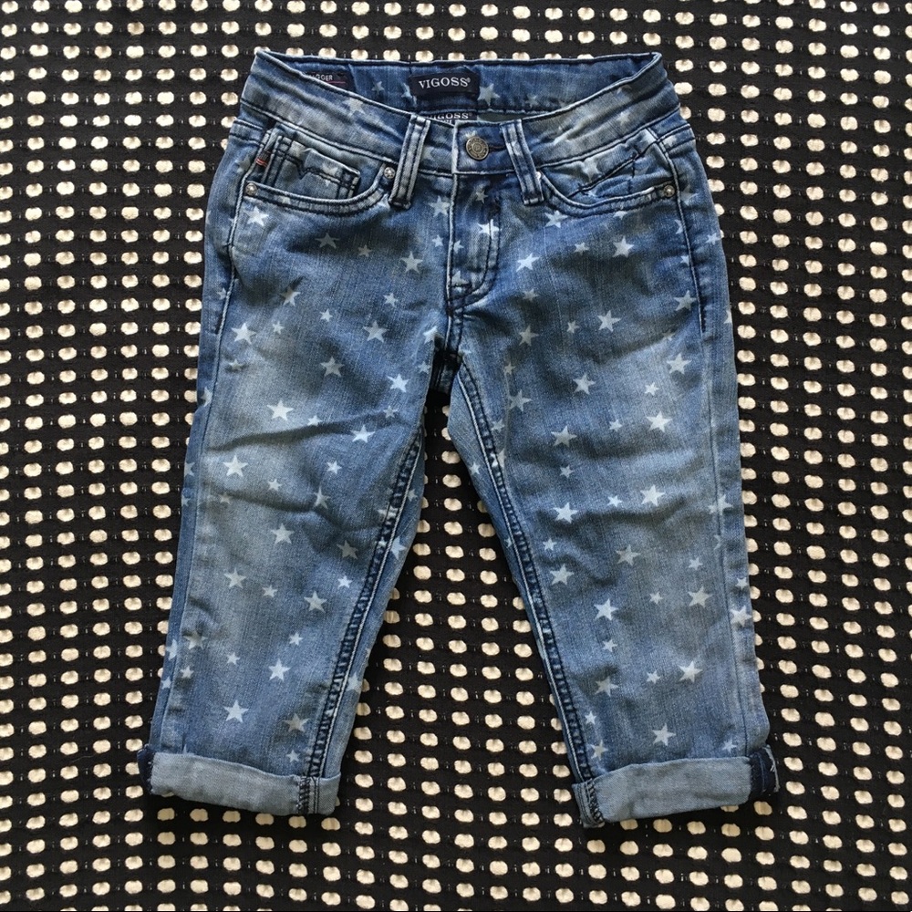 Star print capris jeans size 6